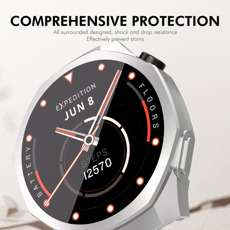 For Huawei Watch GT 5 Pro 46mm ENKAY Hat-Prince Electroplated Soft TPU Watch Case with Screen Film(Silver) - free shipping - PMc TechLife - Order now!