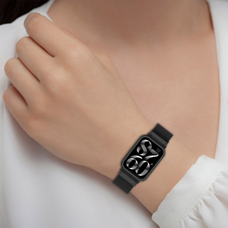 For Xiaomi Smart Band 9 Pro Metal Frame Integrated Milan Magnetic Stainless Steel Watch Band(Rose Gold) - free shipping - PMC TechLife - Order now!