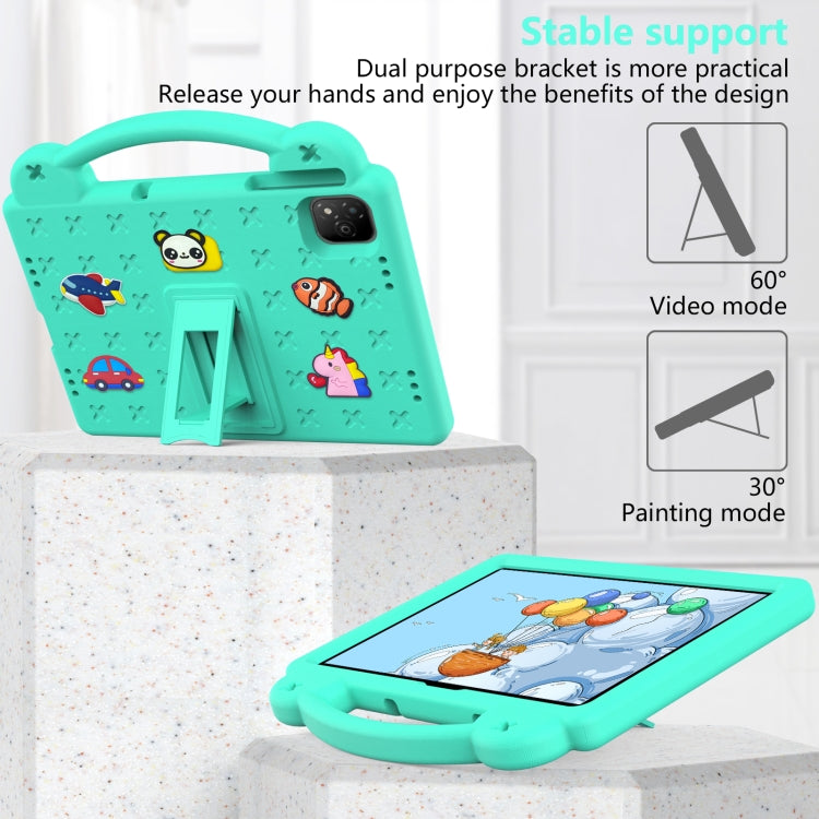 For Infinix Xpad 11 X1101 2024 Handle Kickstand Children EVA Shockproof Tablet Case(Mint Green) - Others by PMC Jewellery | Online Shopping South Africa | PMC Jewellery | Buy Now Pay Later Mobicred