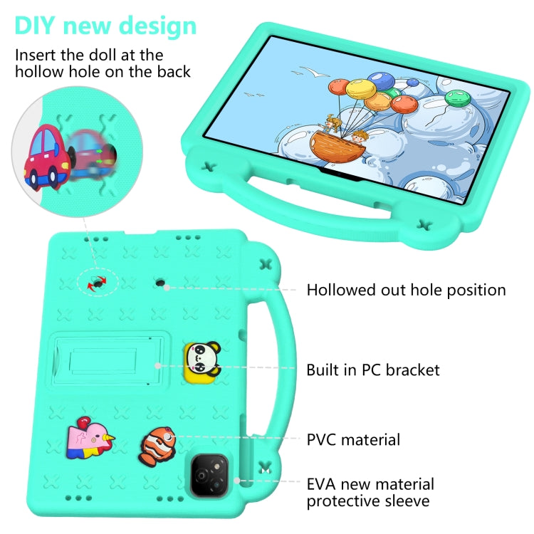 For Infinix Xpad 11 X1101 2024 Handle Kickstand Children EVA Shockproof Tablet Case(Mint Green) - Others by PMC Jewellery | Online Shopping South Africa | PMC Jewellery | Buy Now Pay Later Mobicred