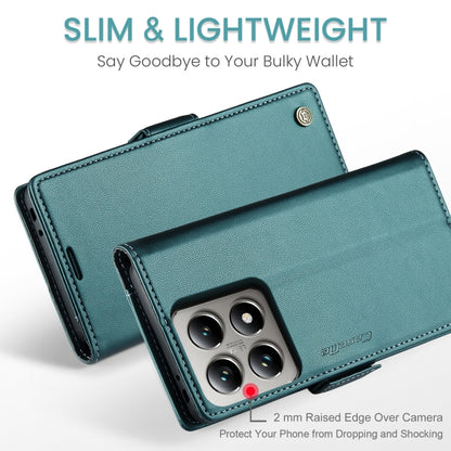 For Xiaomi 14T CaseMe 023 Butterfly Buckle Litchi Texture RFID Anti-theft Leather Phone Case(Green) - 14T Cases by CaseMe | Online Shopping South Africa | PMC Jewellery | Buy Now Pay Later Mobicred