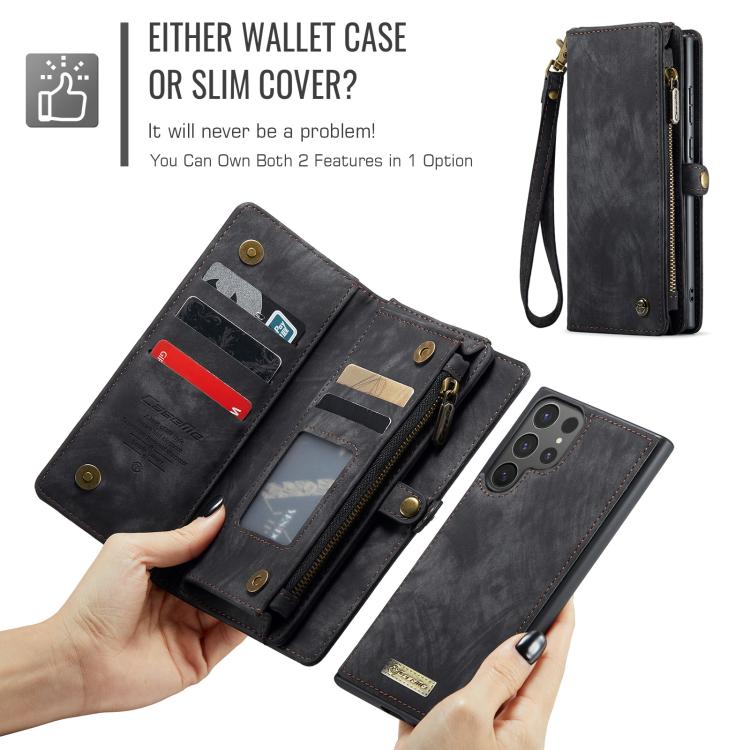 For Samsung Galaxy S25 Ultra 5G CaseMe 008 Detachable Multifunctional Leather Phone Case(Black) - free shipping - PMC Jewellery - Order now!