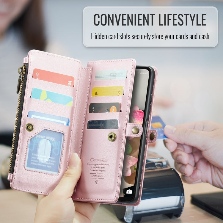 For Samsung Galaxy A16 5G CaseMe C36 Card Slots Zipper Wallet RFID Anti-theft Leather Phone Case(Pink) - Galaxy Phone Cases by CaseMe | Online Shopping South Africa | PMC Jewellery | Buy Now Pay Later Mobicred