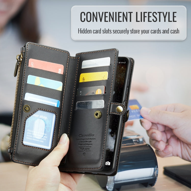 For Samsung Galaxy A16 5G CaseMe C36 Card Slots Zipper Wallet RFID Anti-theft Leather Phone Case(Black) - Galaxy Phone Cases by CaseMe | Online Shopping South Africa | PMC Jewellery | Buy Now Pay Later Mobicred