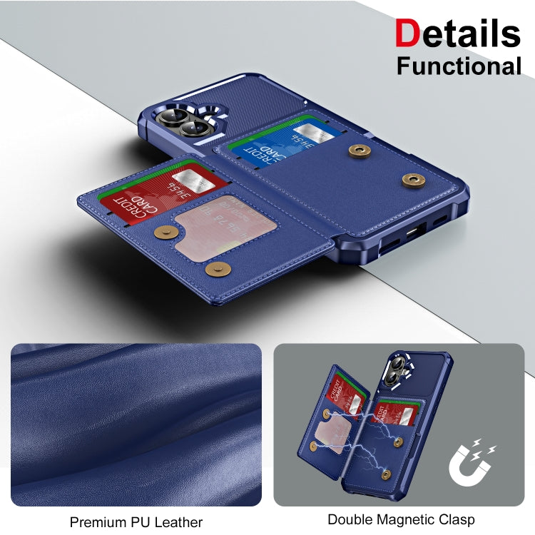 For iPhone 16 ENKAY Hat-Prince Card Slot Wallet TPU Back Leather Phone Case with Lens Film(Cyan) - iPhone 16 Cases by ENKAY | Online Shopping South Africa | PMC Jewellery | Buy Now Pay Later Mobicred