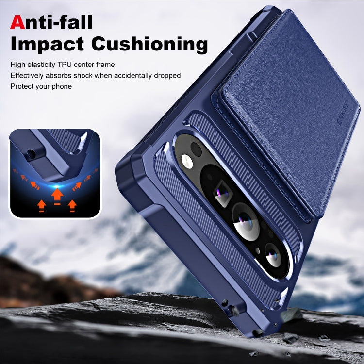 For Google Pixel 9 / 9 Pro ENKAY Hat-Prince Card Slot Wallet TPU Back Leather Phone Case with Lens Film(Dark Blue) - Google Cases by ENKAY | Online Shopping South Africa | PMC TechLife | Buy Now Pay Later Mobicred