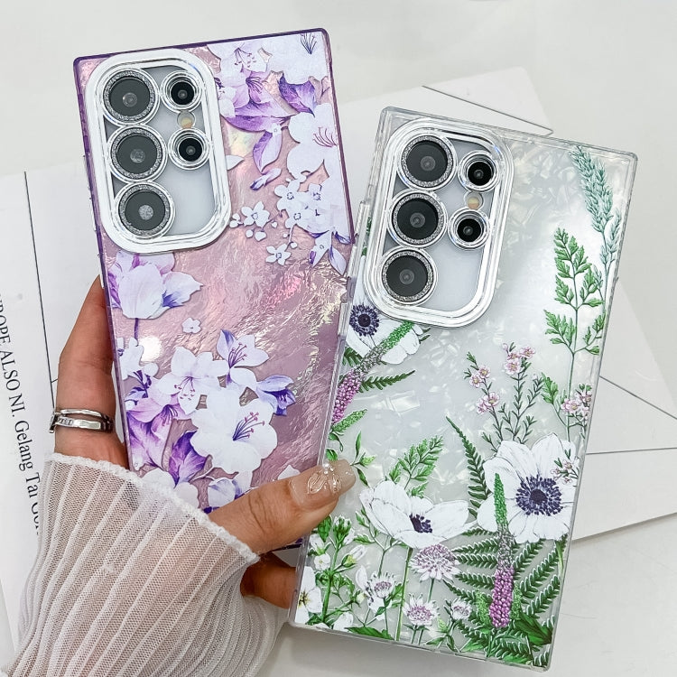 For Samsung Galaxy S25 Ultra 5G Electroplating Flowers Plants Texture TPU Phone Case(Azalea FL4) - free shipping - PMC Jewellery - Order now!
