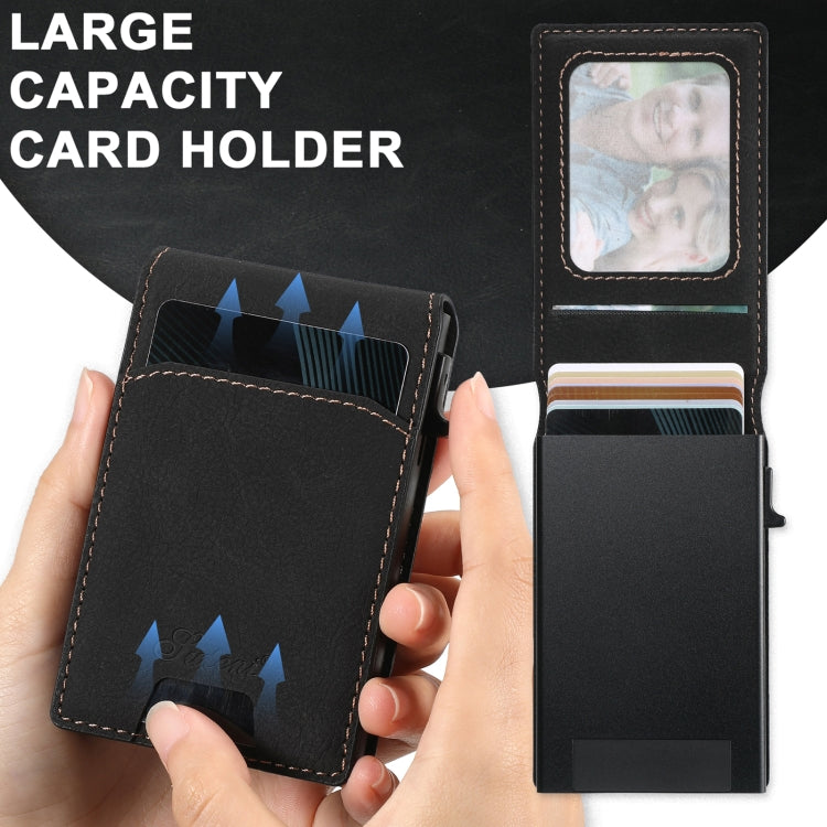 For iPhone 16 Pro Max Suteni H19 Litchi Grain 2-in-1 MagSafe Removable Card Box Back Phone Case(Black) - free shipping - PMC Jewellery - Order now!