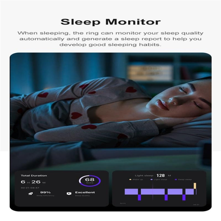 R09 SIZE 10 Smart Ring, Support Heart Rate / Blood Oxygen / Sleep Monitoring / Multiple Sports Modes(Black) - Smart Rings / Smart Telephones by PMC TechLife | Online Shopping South Africa | PMC TechLife | Buy Now Pay Later Mobicred