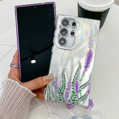 For Samsung Galaxy S25+ 5G Electroplating Flowers Plants Texture Wristband TPU Phone Case(Bougainvillea FL8) - Galaxy S25+ 5G Cases by PMC Jewellery | Online Shopping South Africa | PMC Jewellery | Buy Now Pay Later Mobicred