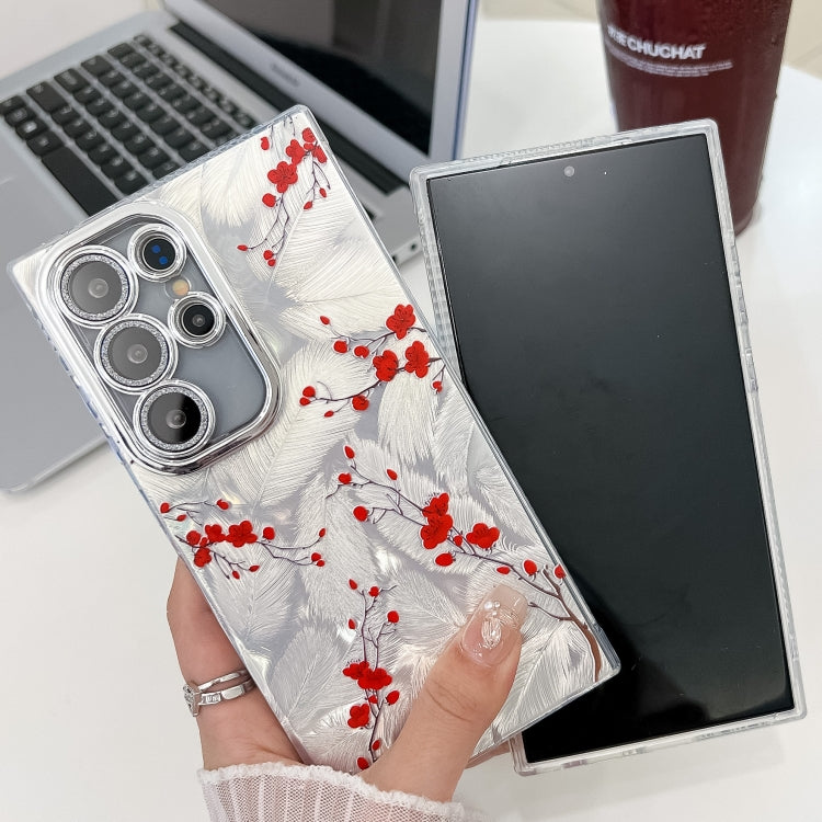 For Samsung Galaxy S25 5G Electroplating Flower Texture TPU Phone Case(Flowers SH4) - Galaxy S25 5G Cases by PMC Jewellery | Online Shopping South Africa | PMC Jewellery | Buy Now Pay Later Mobicred