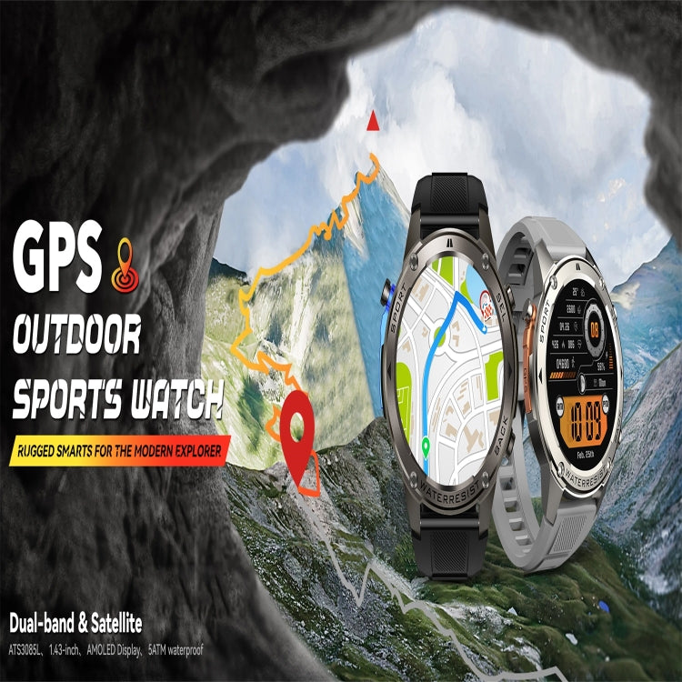 DM56 1.43 inch Color Screen Smart Watch, Support Bluetooth Call / Health Monitoring(Silver) - Smart Watches by PMC TechLife | Online Shopping South Africa | PMC TechLife | Buy Now Pay Later Mobicred