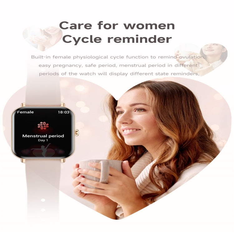 KM66 1.75 inch Color Screen Smart Watch Silicone Strap, Support Bluetooth Call(Pink) - Smart Watches by PMC TechLife | Online Shopping South Africa | PMC TechLife | Buy Now Pay Later Mobicred