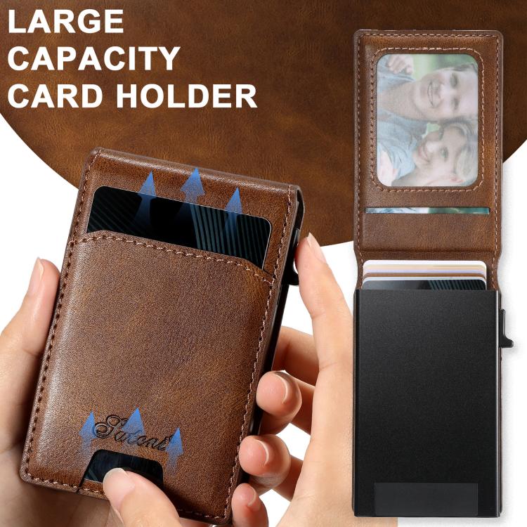For Samsung Galaxy S25 5G Suteni H19 Oil Wax 2-in-1 MagSafe Removable Card Box Back Phone Case(Brown) - Galaxy S25 5G Cases by Suteni | Online Shopping South Africa | PMC TechLife | Buy Now Pay Later Mobicred