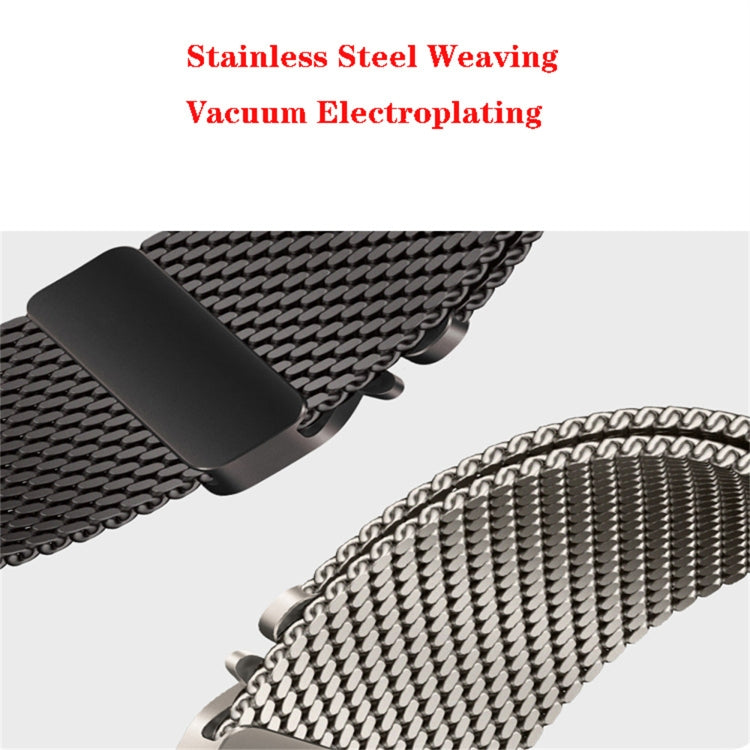 For Apple Watch 46mm / 49mm / 45mm / 44mm Umbrella Buckle Think Milanese Plate Stainless Steel Paracord Buckle Watch Band(Starlight) - free shipping - PMC TechLife - Order now!