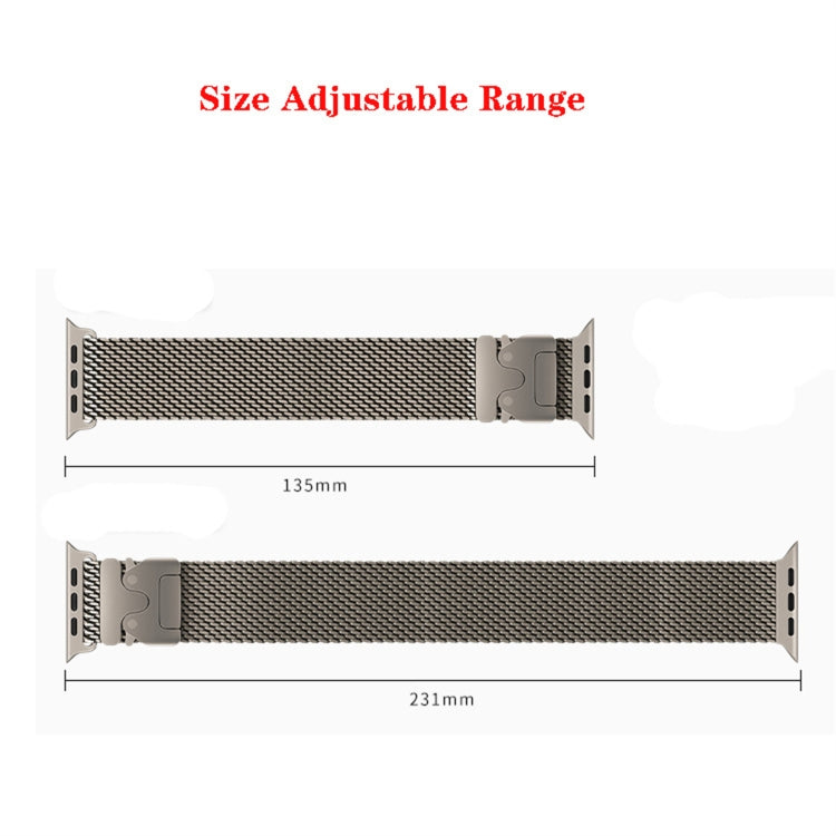 For Apple Watch 42mm / 41mm / 40mm / 38mm Umbrella Buckle Think Milanese Plate Stainless Steel Paracord Buckle Watch Band(Pink) - free shipping - PMC TechLife - Order now!