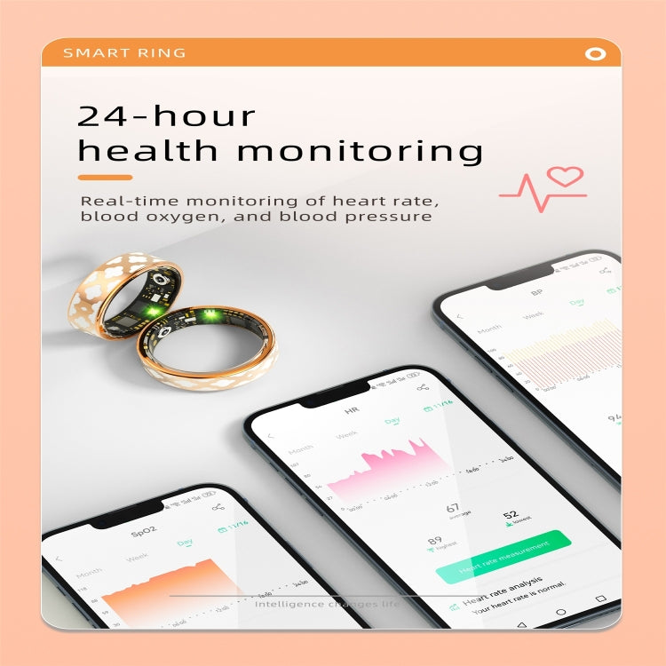 R10M SIZE 8 Smart Ring, Support Heart Rate / Blood Oxygen / Sleep Monitoring / Multiple Sports Modes(Rose Gold) - Smart Rings / Smart Telephones by PMC TechLife | Online Shopping South Africa | PMC TechLife | Buy Now Pay Later Mobicred