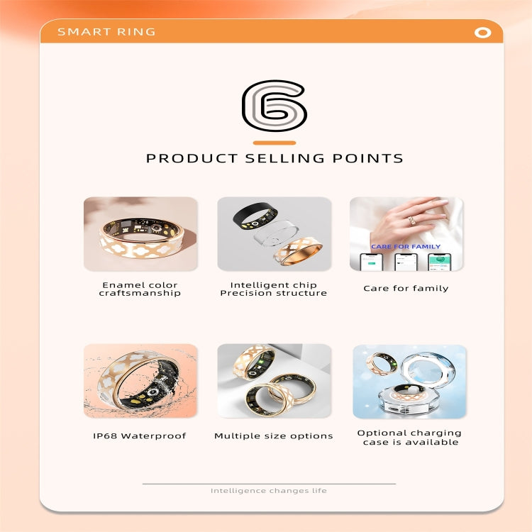 R10M SIZE 9 Smart Ring, Support Heart Rate / Blood Oxygen / Sleep Monitoring / Multiple Sports Modes(Rose Gold) - Smart Rings / Smart Telephones by PMC TechLife | Online Shopping South Africa | PMC TechLife | Buy Now Pay Later Mobicred