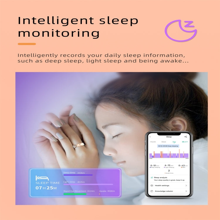 R10M SIZE 12 Smart Ring, Support Heart Rate / Blood Oxygen / Sleep Monitoring / Multiple Sports Modes(Rose Gold) - free shipping - PMC TechLife - Order now!