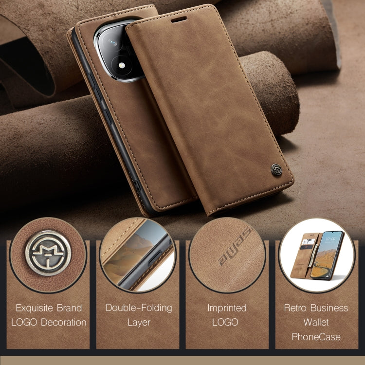 For Redmi Note 14 Pro 5G CaseMe 013 Multifunctional Horizontal Flip Leather Phone Case(Brown) - Note 14 Pro Cases by CaseMe | Online Shopping South Africa | PMC Jewellery | Buy Now Pay Later Mobicred