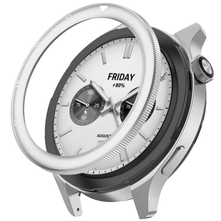 For Xiaomi Watch S4 Tempered Glass Film Hybrid Stainless Steel Watch Protective Ring(Silver White) - free shipping - PMC TechLife - Order now!
