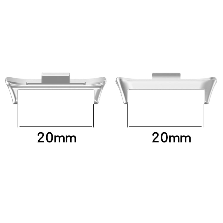 For Xiaomi Smart Band 9 Pro 1 Pair 20mm 316 Stainless Steel Metal Watch Band Connector(Gold) - For Xiaomi by PMc TechLife | Online Shopping South Africa | PMc TechLife | Buy Now Pay Later Mobicred