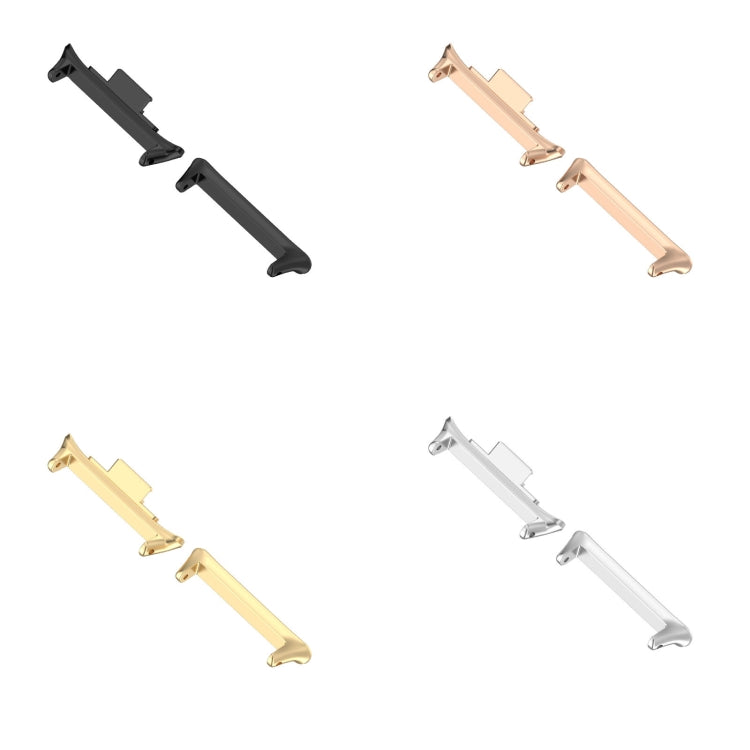 For Xiaomi Smart Band 9 Pro 1 Pair 20mm 316 Stainless Steel Metal Watch Band Connector(Black) - For Xiaomi by PMc TechLife | Online Shopping South Africa | PMc TechLife | Buy Now Pay Later Mobicred