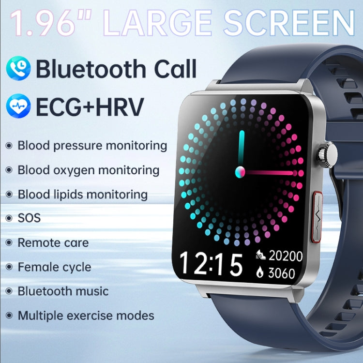 KS03 Pro 1.96 inch Color Screen Smart Watch, Support Bluetooth Call / Health Monitoring(Silver Black) - Smart Watches by PMC TechLife | Online Shopping South Africa | PMC TechLife | Buy Now Pay Later Mobicred