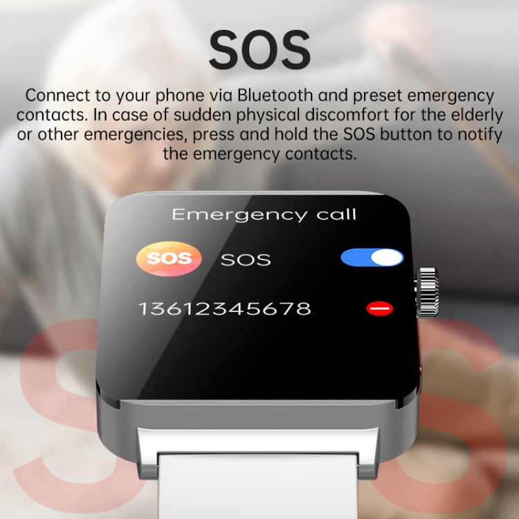 KS03 Pro 1.96 inch Color Screen Smart Watch, Support Bluetooth Call / Health Monitoring(Silver Black) - Smart Watches by PMC TechLife | Online Shopping South Africa | PMC TechLife | Buy Now Pay Later Mobicred
