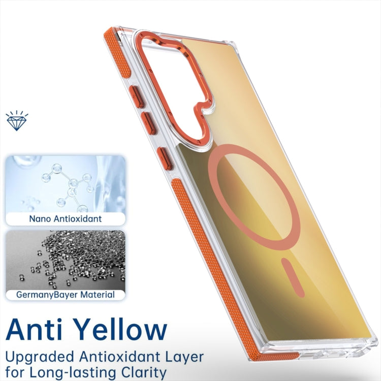For Samsung Galaxy S25 Ultra 5G Dual-Color Gradient Discolor MagSafe Phone Case(White) - Galaxy S25 Ultra 5G Cases by PMC Jewellery | Online Shopping South Africa | PMC Jewellery | Buy Now Pay Later Mobicred