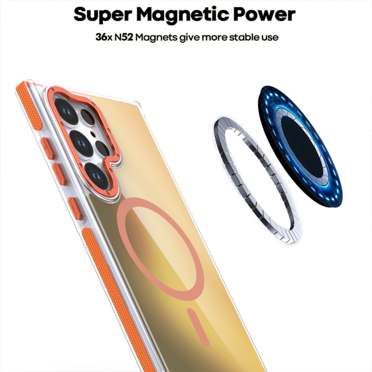 For Samsung Galaxy S25 Ultra 5G Dual-Color Gradient Discolor MagSafe Phone Case(White) - Galaxy S25 Ultra 5G Cases by PMC Jewellery | Online Shopping South Africa | PMC Jewellery | Buy Now Pay Later Mobicred