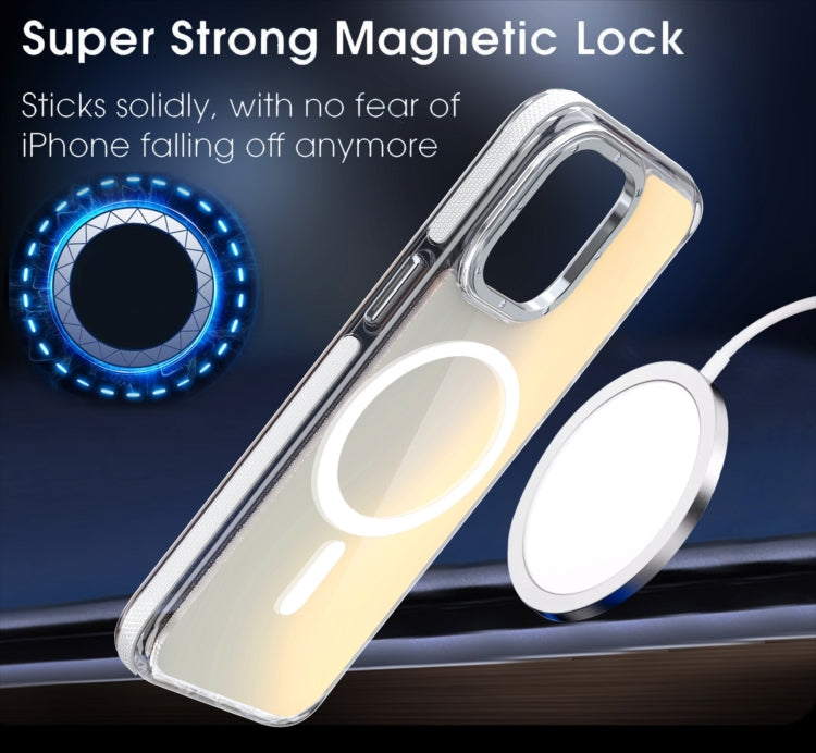For iPhone 16e Dual-Color Gradient Discolor MagSafe Phone Case(Purple) - iPhone 16e Cases by PMC TechLife | Online Shopping South Africa | PMC TechLife | Buy Now Pay Later Mobicred