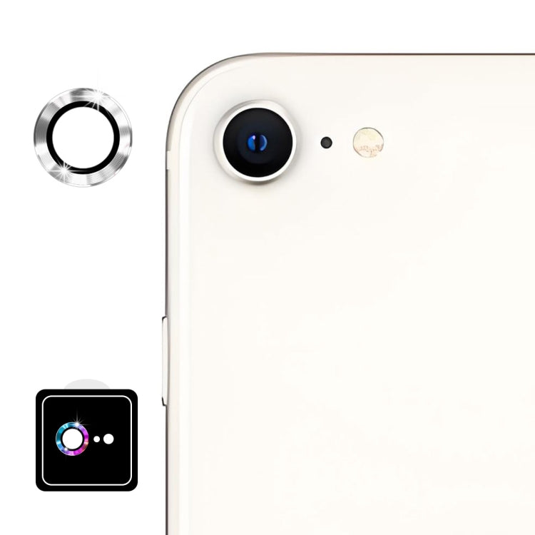 For iPhone 16e ENKAY 9H Rear Lens Aluminium Alloy Tempered Glass Film(Silver) - iPhone 16e Tempered Glass by ENKAY | Online Shopping South Africa | PMC TechLife | Buy Now Pay Later Mobicred