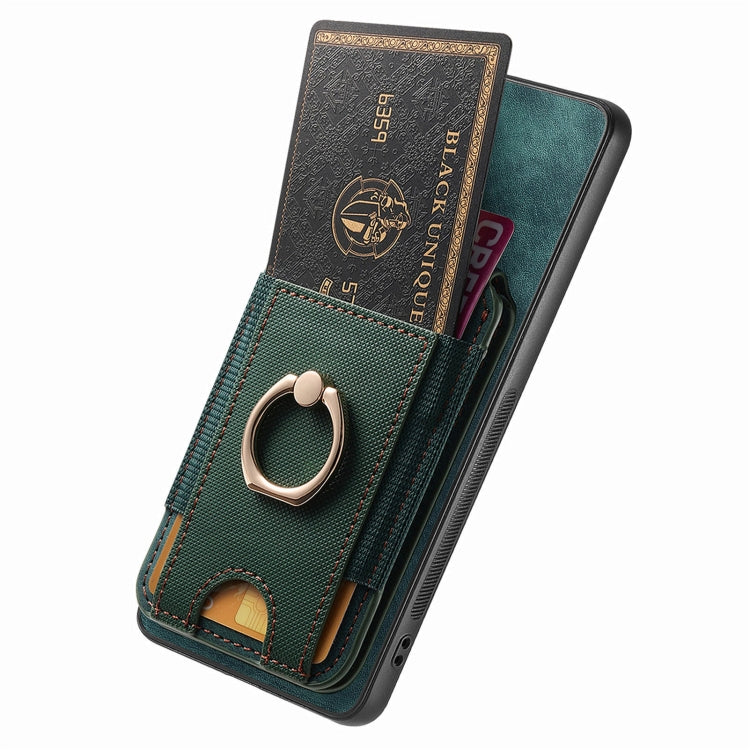 For Samsung Galaxy S25 Ultra 5G Retro Splitable Magnetic Stand Card Bag Leather Phone Case(Green) - Galaxy S25 Ultra 5G Cases by PMC Jewellery | Online Shopping South Africa | PMC Jewellery | Buy Now Pay Later Mobicred