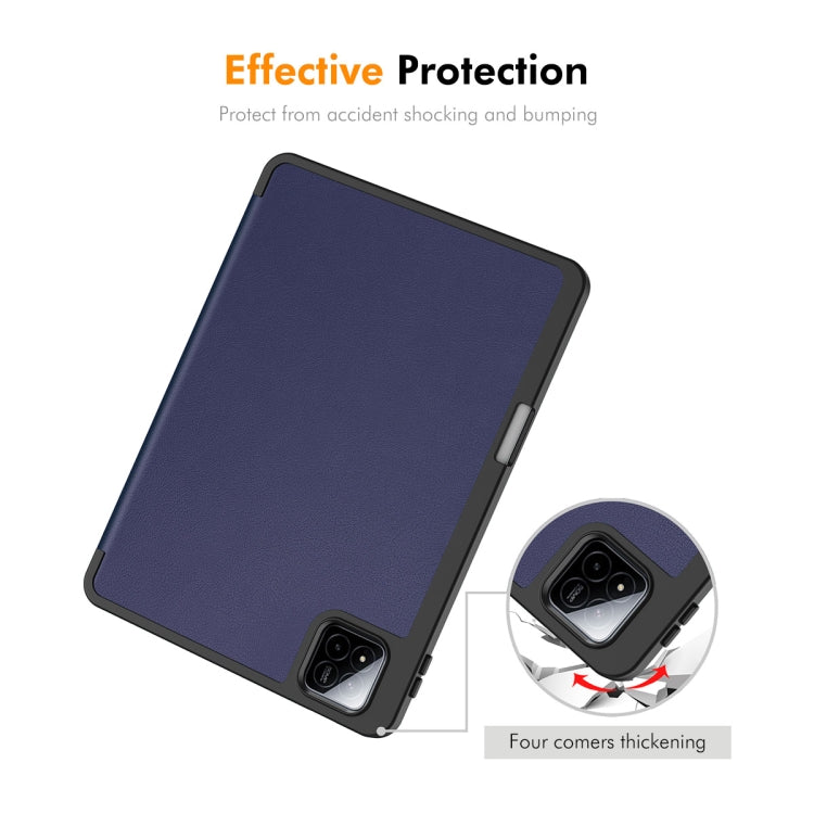 For Xiaomi Pad 7 / 7 Pro 11.2 ENKAY Tri-fold Custer Texture TPU Leather Smart Tablet Case with Pen Slot(Grey) - free shipping - PMc TechLife - Order now!