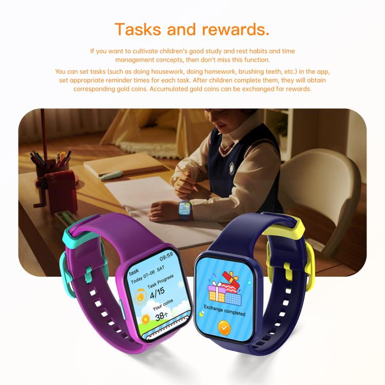 Wish 6 1.69 inch TFT Color Screen IP68 Waterproof Children Companion Smart Watch(Blue) - free shipping - PMC TechLife - Order now!