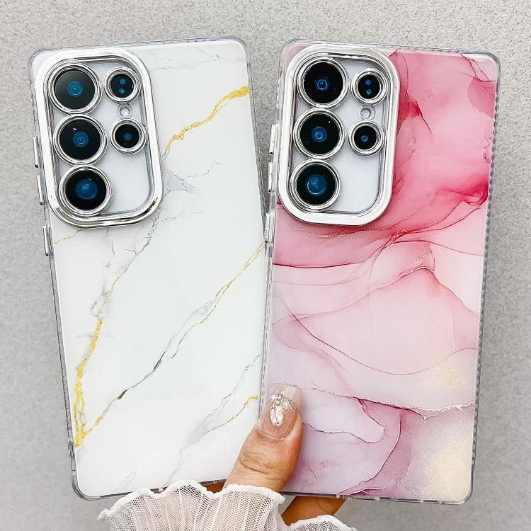 For Samsung Galaxy S25 Ultra 5G Electroplated Marble Texture Phone Case(Blue Green M9) - Galaxy S25 Ultra 5G Cases by PMC Jewellery | Online Shopping South Africa | PMC Jewellery | Buy Now Pay Later Mobicred