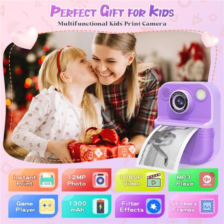 E8 2.4 Inch Screen Photo Printing Video Recorder Multifunctional Kids Dual Lens Camera(Pink) - Children Cameras by PMC TechLife | Online Shopping South Africa | PMC TechLife | Buy Now Pay Later Mobicred