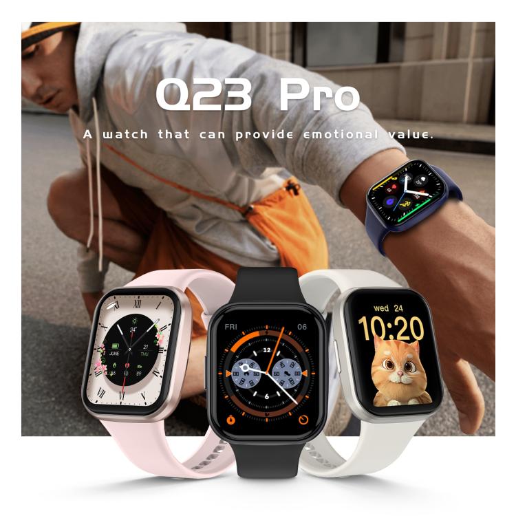 Q23 Pro 1.83 inch Color Screen IP68 Waterproof Bluetooth Call Smart Watch, Support Health Monitoring(Pink) - Smart Watches by PMC TechLife | Online Shopping South Africa | PMC TechLife | Buy Now Pay Later Mobicred
