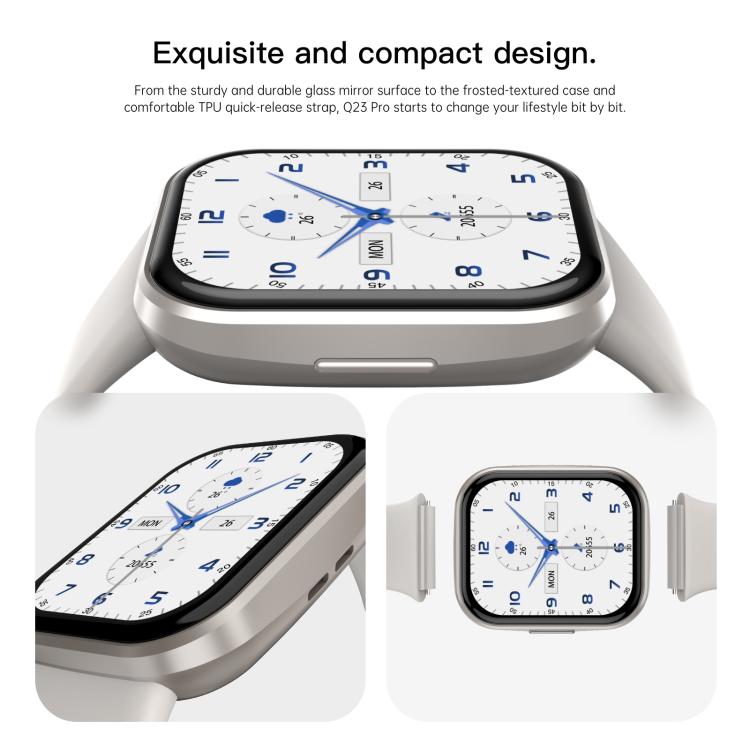 Q23 Pro 1.83 inch Color Screen IP68 Waterproof Bluetooth Call Smart Watch, Support Health Monitoring(Black) - Smart Watches by PMC TechLife | Online Shopping South Africa | PMC TechLife | Buy Now Pay Later Mobicred