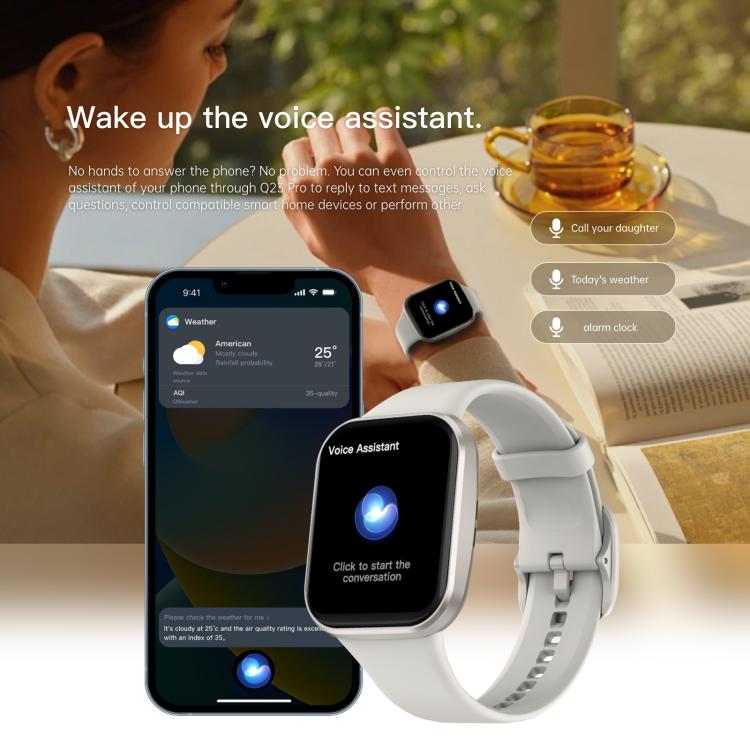 Q23 Pro 1.83 inch Color Screen IP68 Waterproof Bluetooth Call Smart Watch, Support Health Monitoring(Wine Red) - Smart Watches by PMC TechLife | Online Shopping South Africa | PMC TechLife | Buy Now Pay Later Mobicred