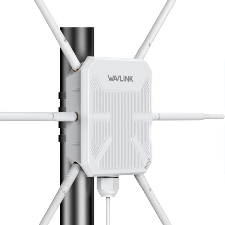 WAVLINK WN588HX3 AX3000 Outdoor WiFi Extender with 6 Antennas Dual Band WiFi Repeater, Plug:EU Plug - free shipping - PMC TechLife - Order now!