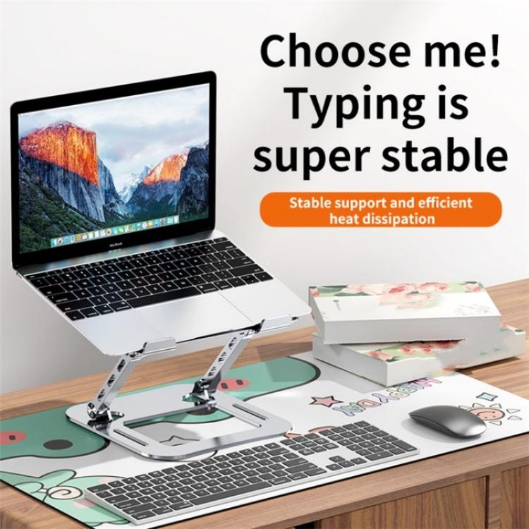 J30 Portable Desktop Adjustable Foldable Alloy Steel Laptop Cooling Stand(Silver) - Laptop Stand by PMC TechLife | Online Shopping South Africa | PMC TechLife | Buy Now Pay Later Mobicred