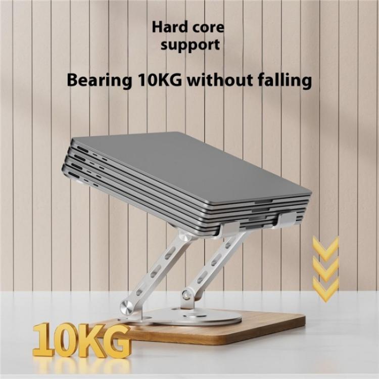 J31 Foldable 360-Degree Rotating Laptop Metal Wood Cooling Stand(Black) - Laptop Stand by PMC TechLife | Online Shopping South Africa | PMC TechLife | Buy Now Pay Later Mobicred
