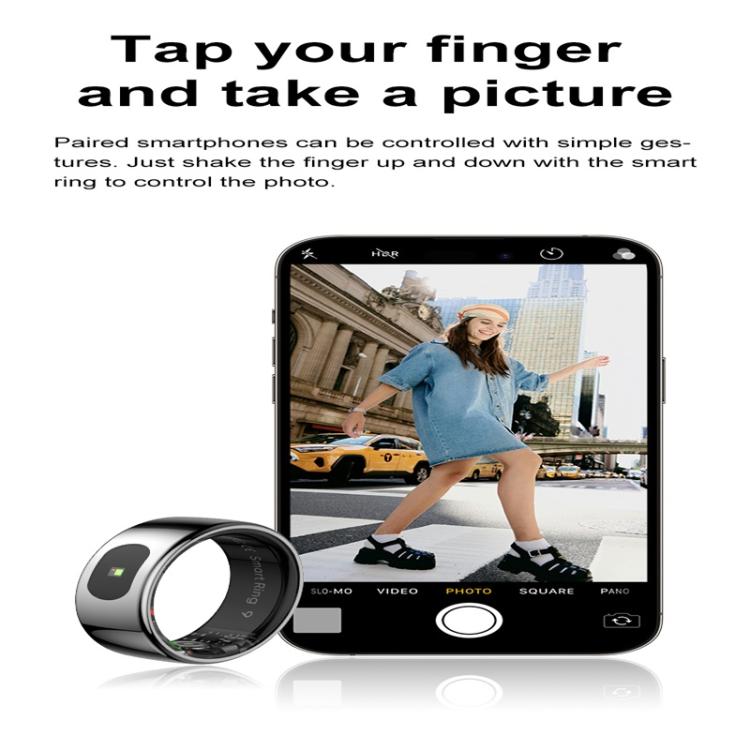 R08 SIZE 7 Smart Ring, Support Heart Rate / Blood Oxygen / Sleep / Multiple Sports Modes(Black) - free shipping - PMC TechLife - Order now!