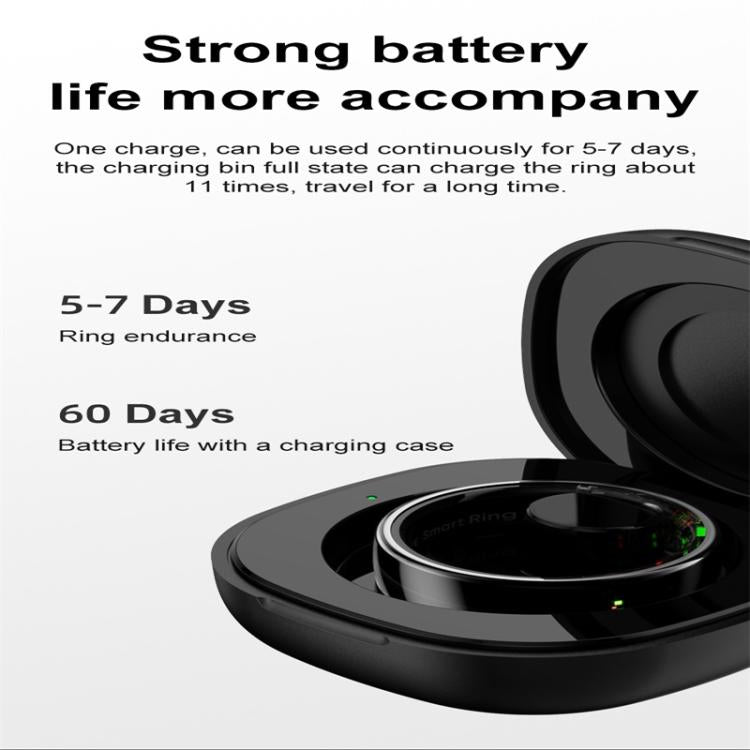 R08 SIZE 7 Smart Ring, Support Heart Rate / Blood Oxygen / Sleep / Multiple Sports Modes(Black) - free shipping - PMC TechLife - Order now!