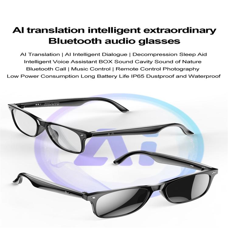 W100 Smart Glasses, Support AI Conversation / AI Intelligent Translation / Bluetooth Call(Black) - free shipping - PMC TechLife - Order now!