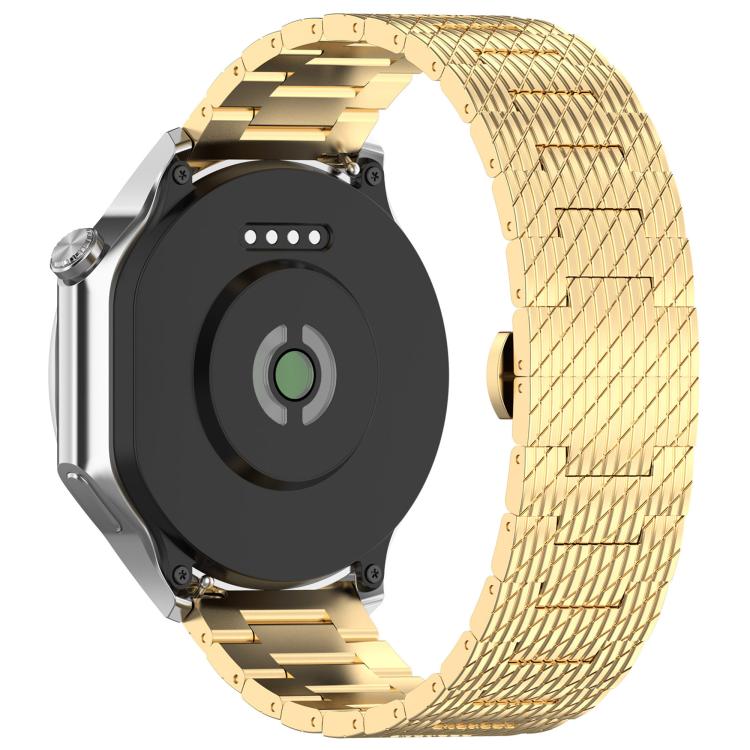 For OPPO Watch X2 Twill Texture Stainless Steel Metal Watch Band(Gold) - free shipping - PMC TechLife - Order now!