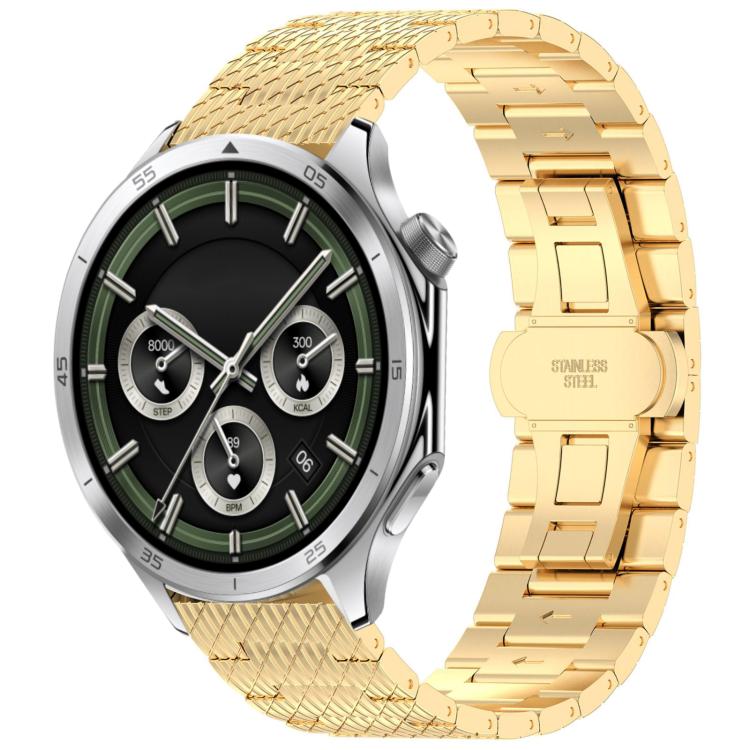 For OnePlus Watch 3 Twill Texture Stainless Steel Metal Watch Band(Gold) - free shipping - PMC TechLife - Order now!