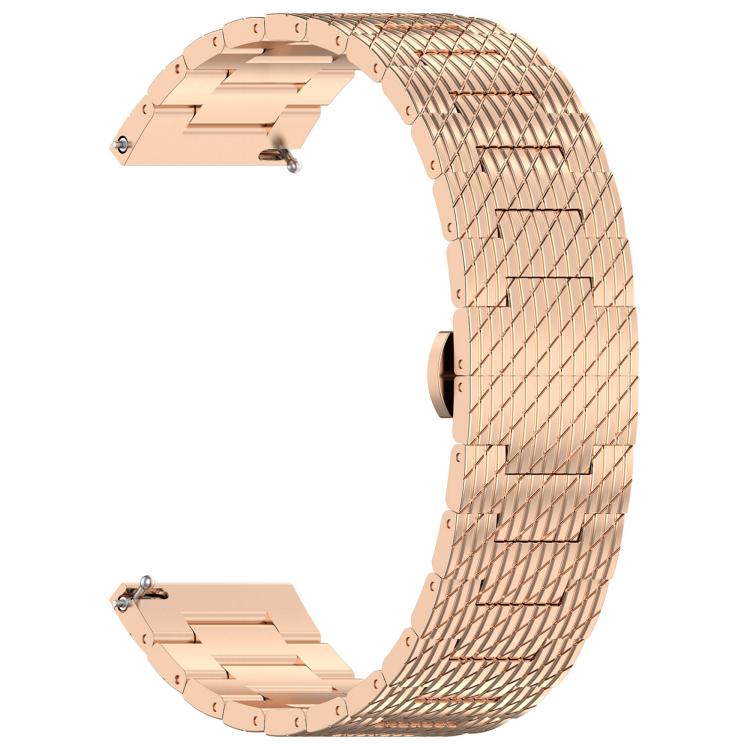 For OnePlus Watch 3 Twill Texture Stainless Steel Metal Watch Band(Rose Gold) - free shipping - PMC TechLife - Order now!